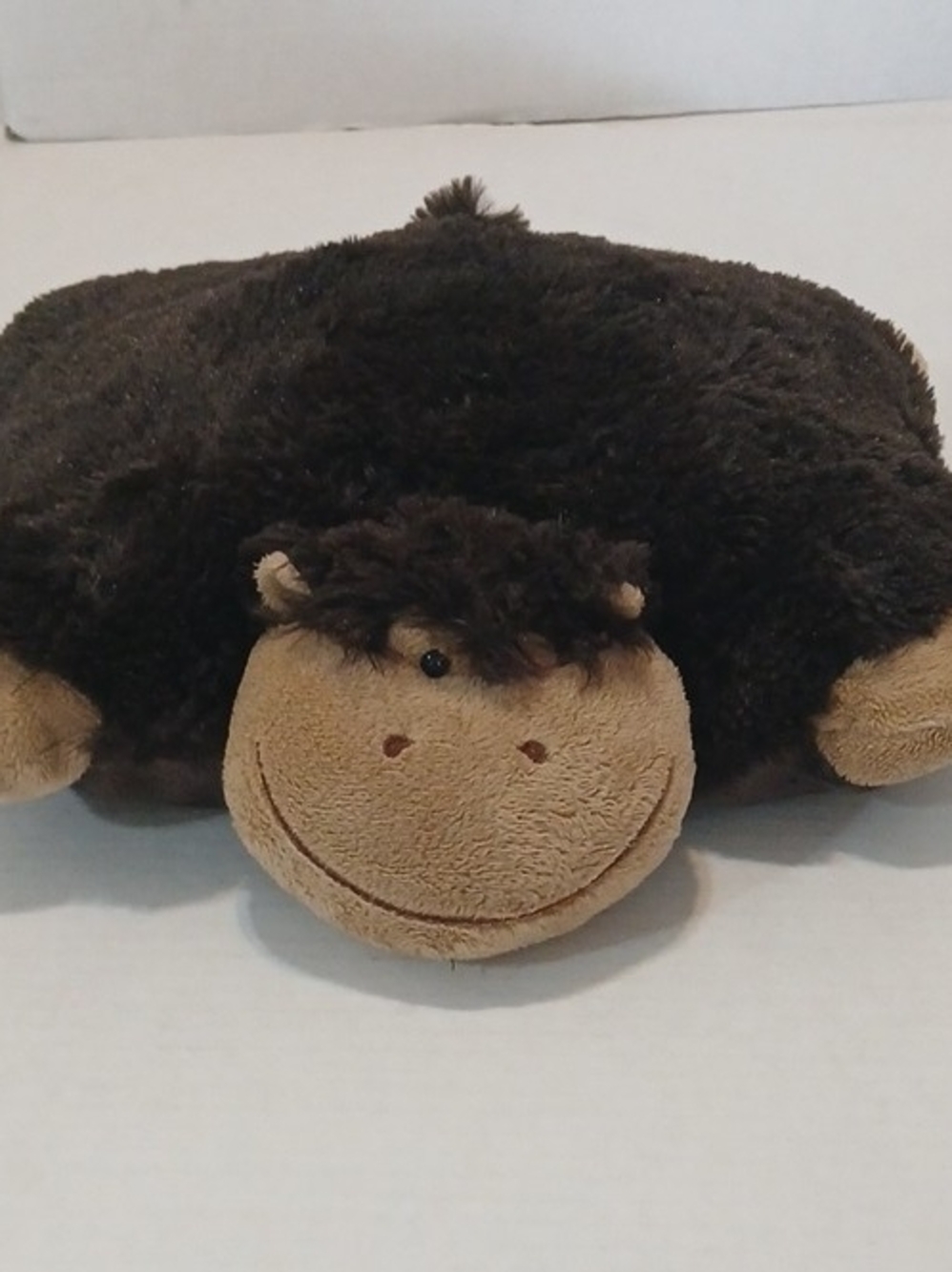 VTG Pillow Pets Pee Wee Silly Monkey Brown Plush Soft Cuddly